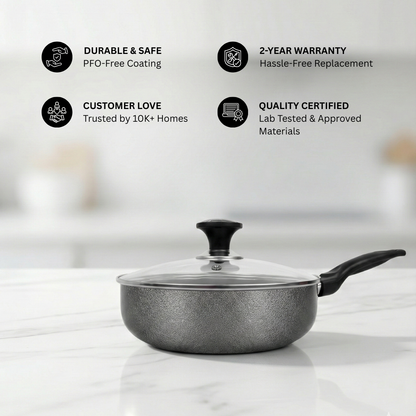 GL Classic Wok with Glass Lid