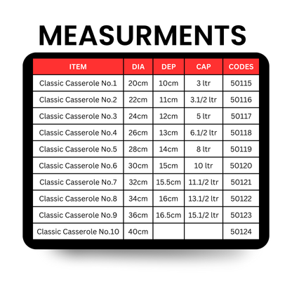 GL Classic Casserole with Glass Lid