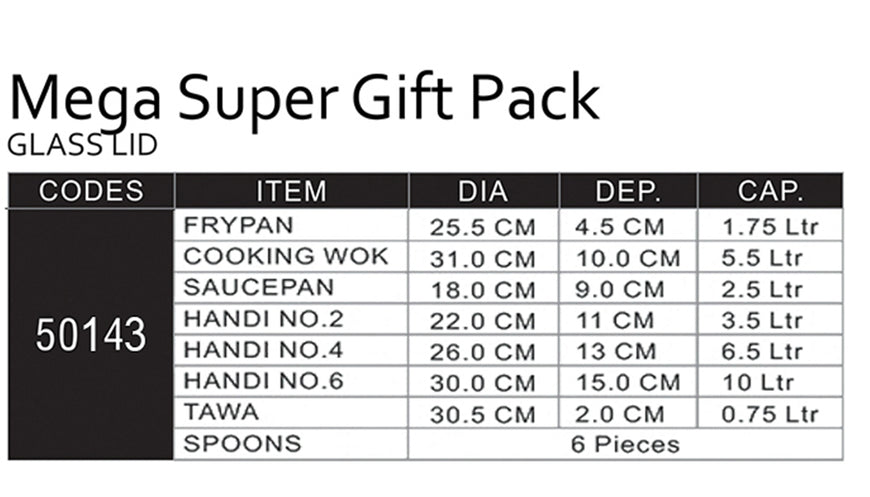 Mega Super Gift Pack- GLASS LID