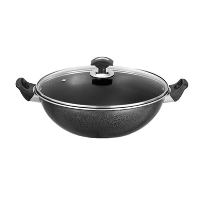 Cooking Wok- Glass Lid