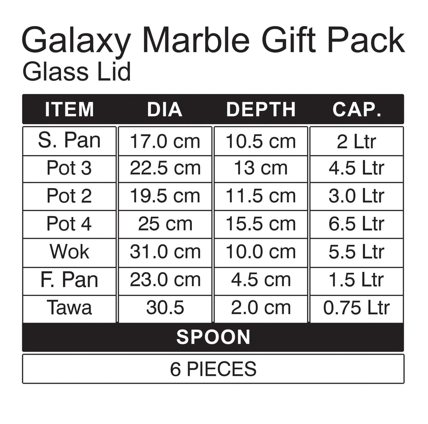 Galaxy Marble Gift Pack - Glass Lid