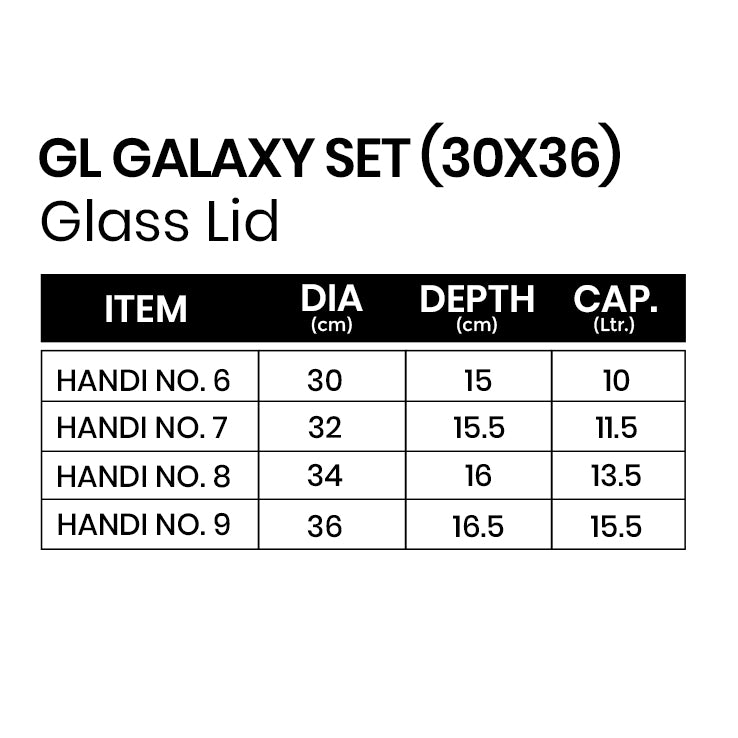 GL Galaxy Set (30x36) - Glass Lid
